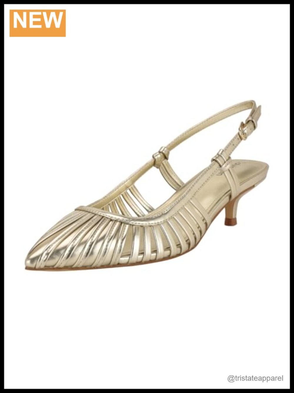 Calvin Klein Movella Slingback Kitten Heel Pointy Toe Pump